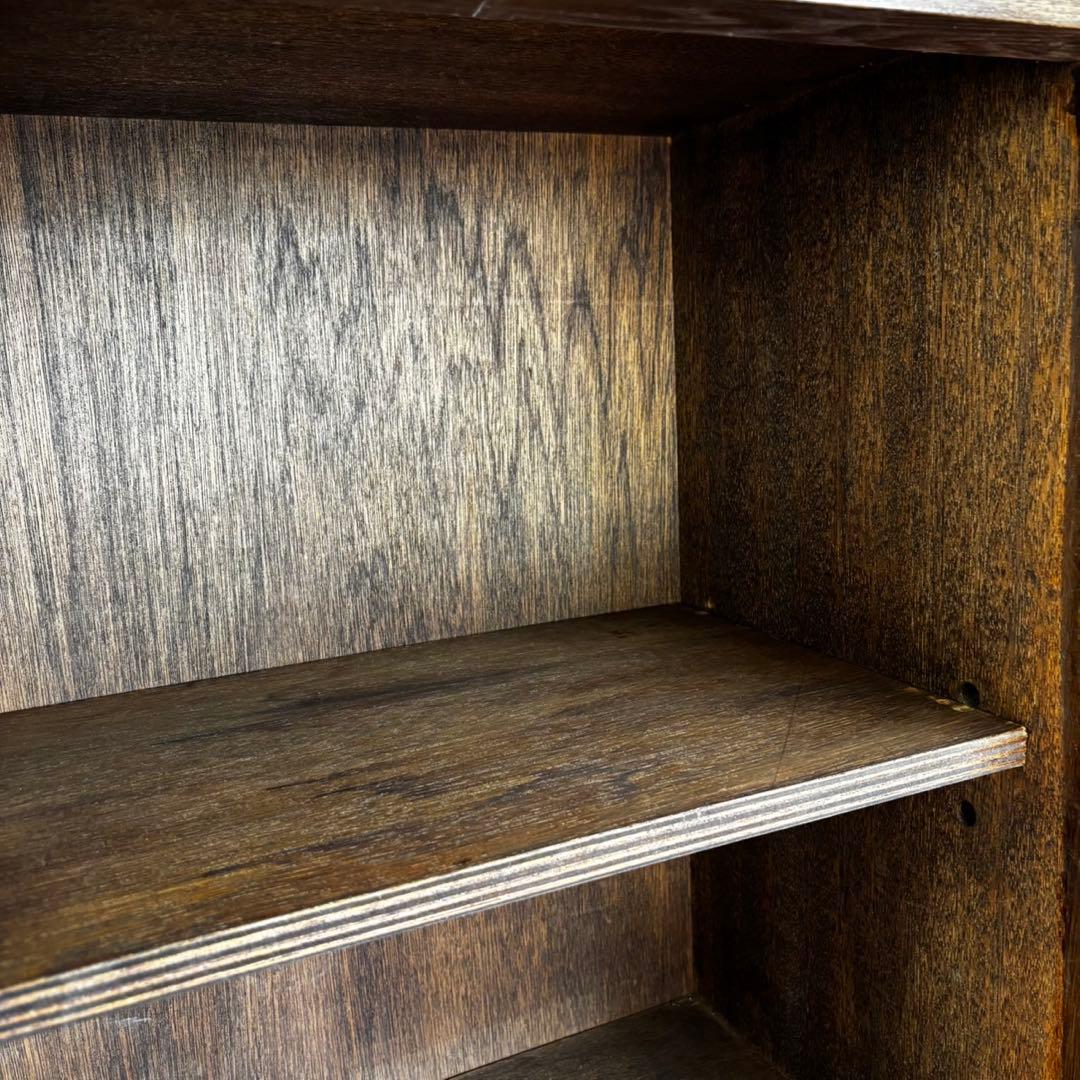 アンティーク家具 ガラス戸棚 キャビネット 本棚 ヴィンテージ家具 昭和レトロ