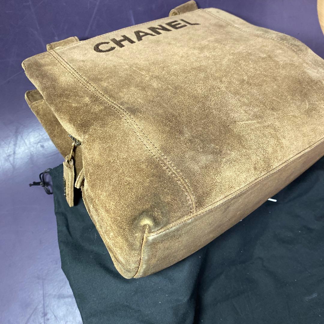 【ヴィンテージ】 CHANEL シャネル　ショルダーバック バックスキン 茶