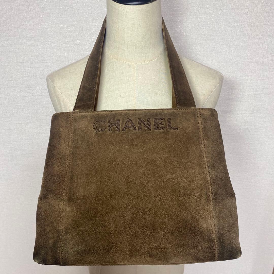 【ヴィンテージ】 CHANEL シャネル　ショルダーバック バックスキン 茶