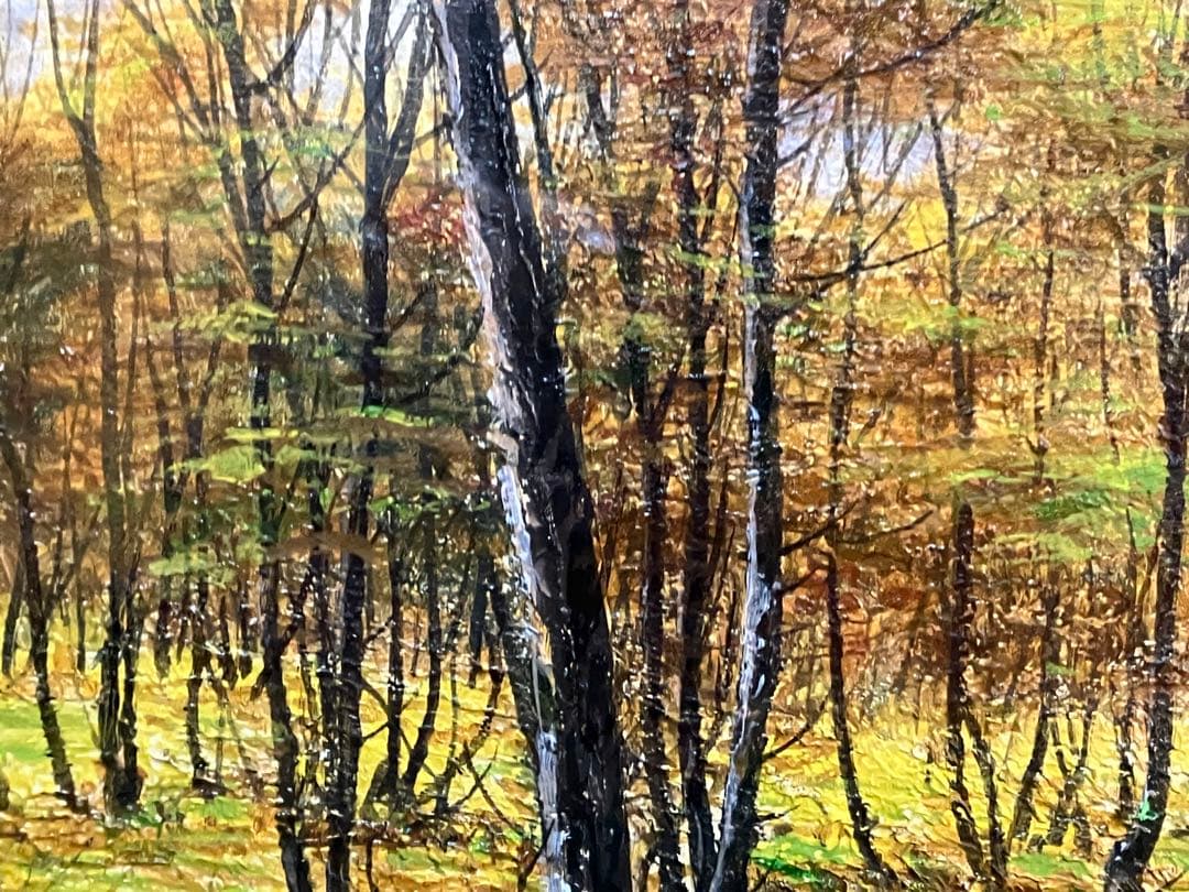 小川馨生「富士望遠」 4号 油彩 油絵 絵画 風景画 富士山 木製額縁