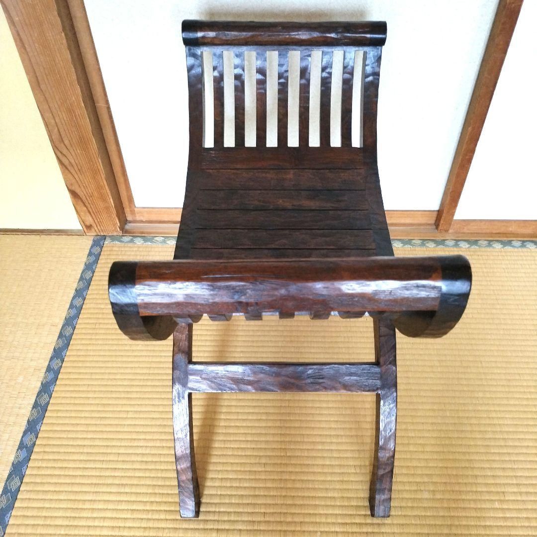 カルティニベンチ　スツール　アジアン家具　手彫り