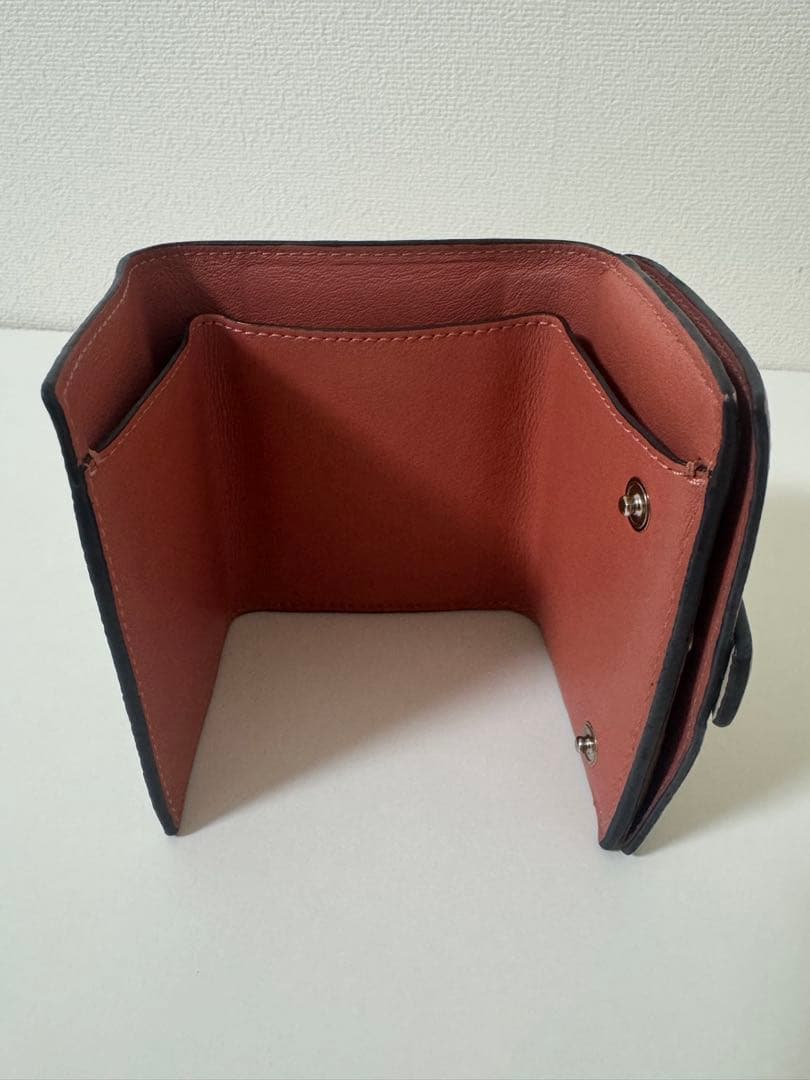 LOEWE 三つ折り財布 ベージュ/オレンジ