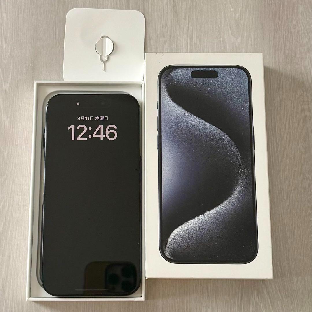 【本体＆箱】Apple iPhone 15 Pro ディープブルー 128GB