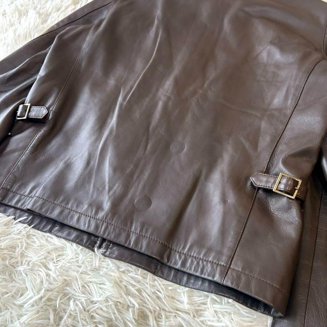 美品　ユナイテッドアローズ ラムレザー羊革　シングルライダースジャケット　M