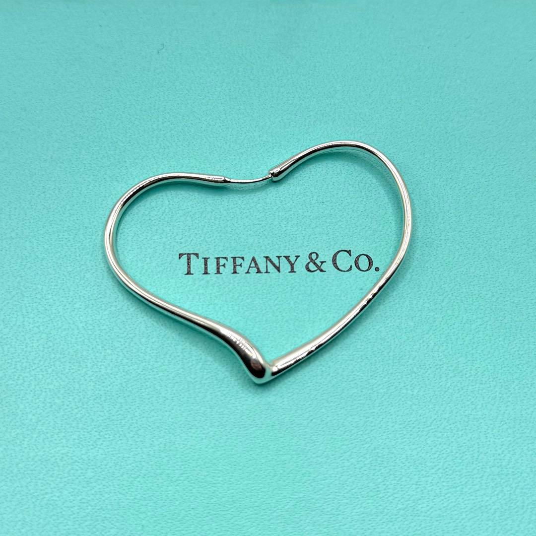 極美品 ティファニー ピアス オープンハート シルバー 925 ミディアム
