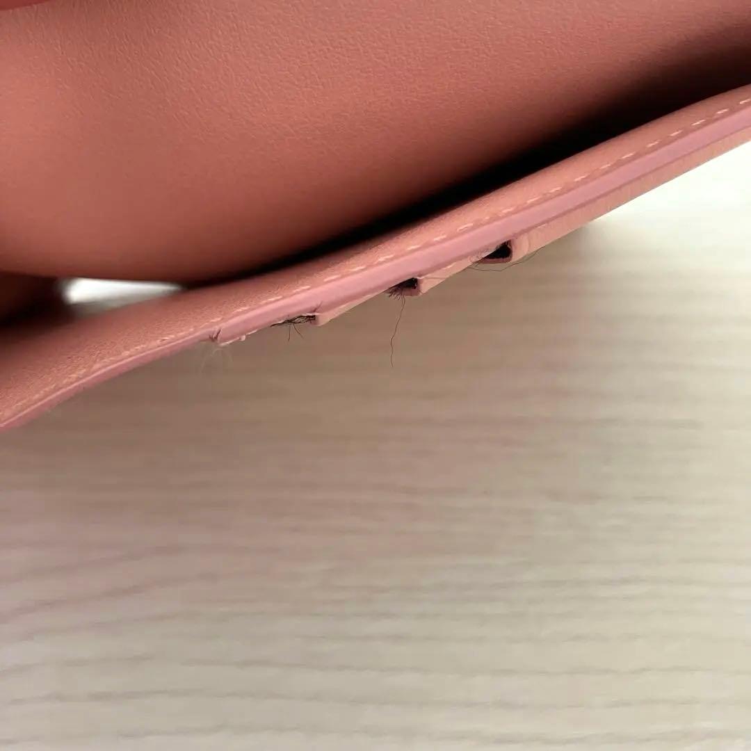 美品　BONAVENTURA 二つ折り財布　グレージュ　ピンク　バイカラー