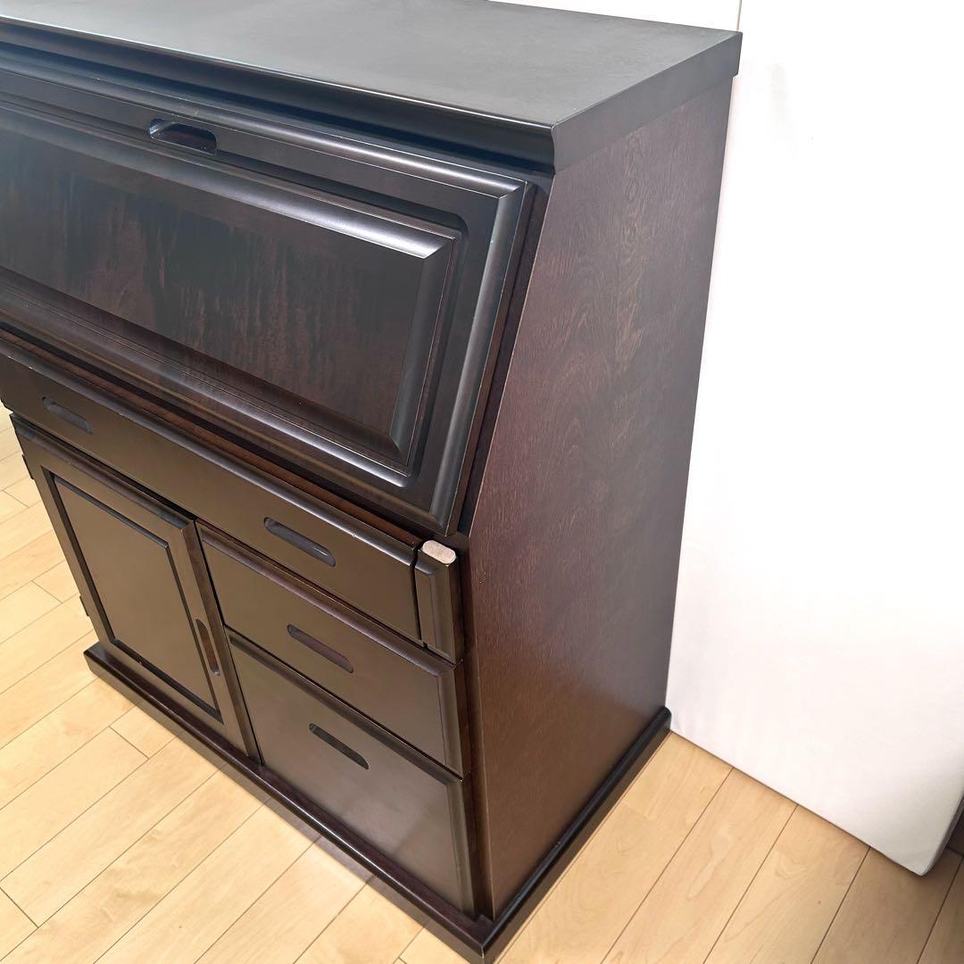 希少　大雪木工　アンティーク　ライティングビューロー　キャビネット　フルート30