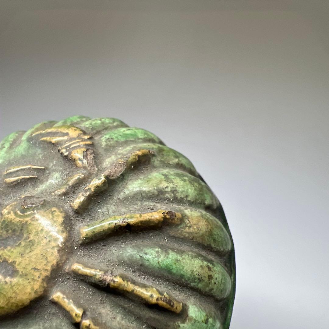 江戸期　源内焼　カニ香合　幅約7㎝　東Y7-0507⭐︎2F