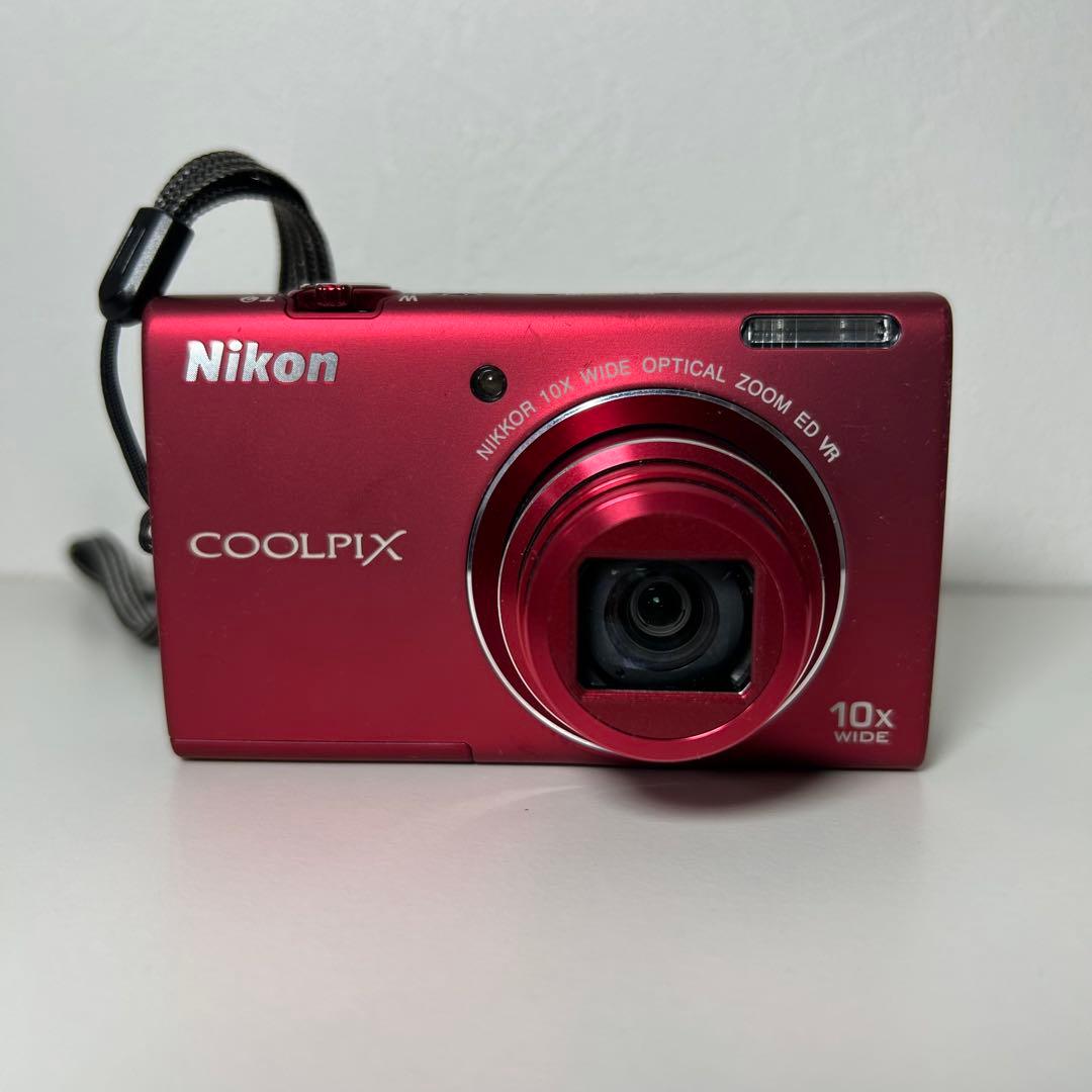 動作確認済Nikon COOLPIX S6200レッド コンパクトデジタルカメラ