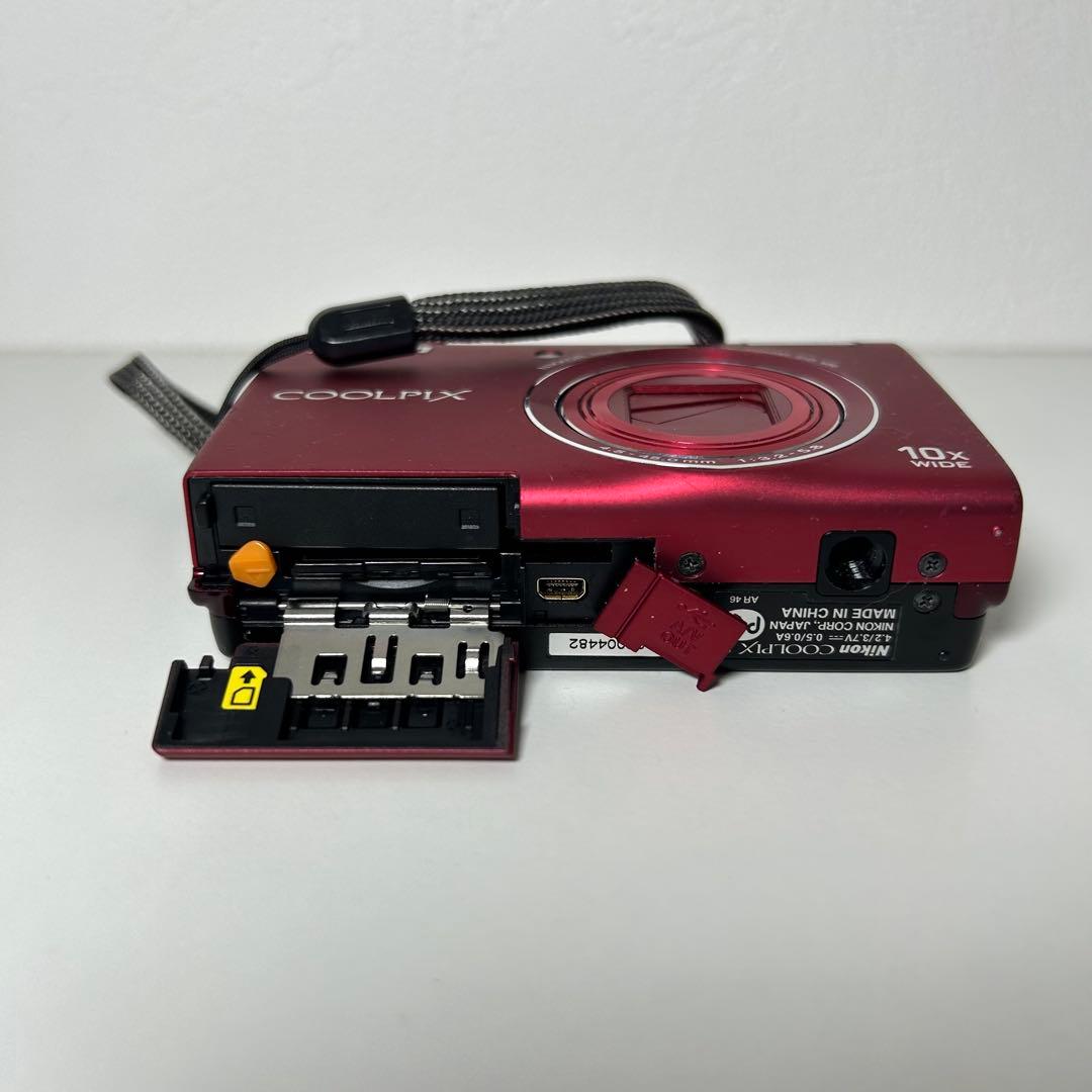 動作確認済Nikon COOLPIX S6200レッド コンパクトデジタルカメラ