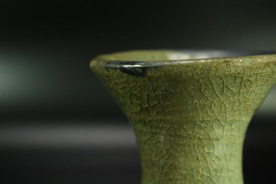 古美術 高麗 青磁 花紋 瓶 李朝(K-A620)