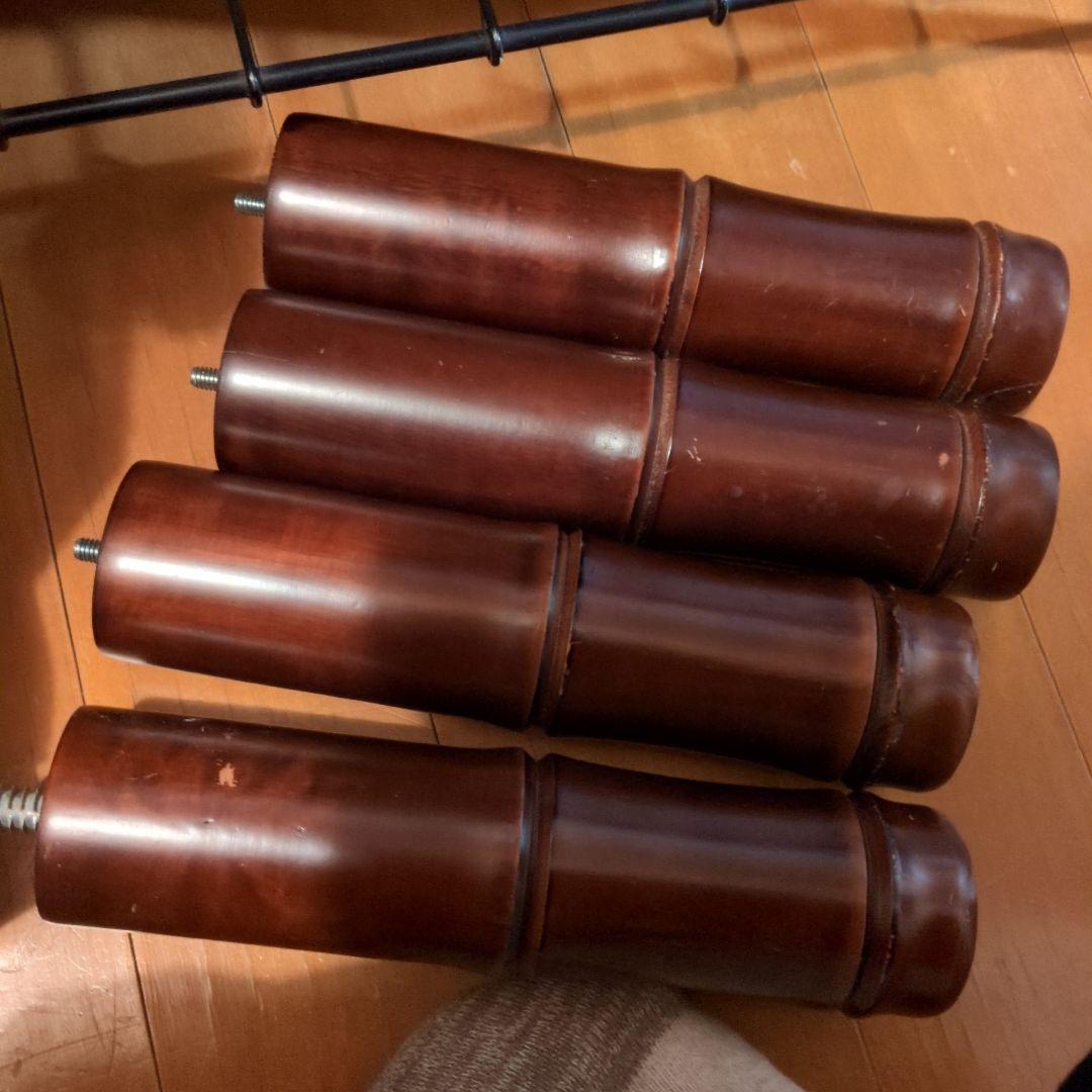 アンティークオレンジ模様の木製座卓