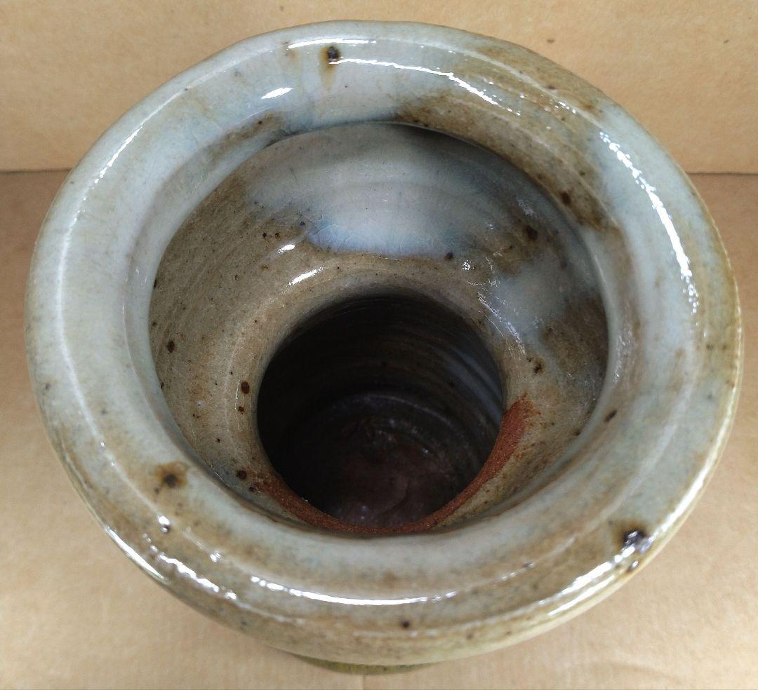 十二代 中里太郎右衛門(人間国宝 中里無庵）朝鮮唐津花入 共箱 美品 唐津焼