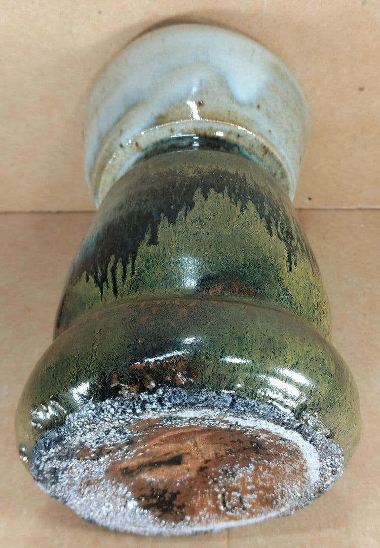 十二代 中里太郎右衛門(人間国宝 中里無庵）朝鮮唐津花入 共箱 美品 唐津焼