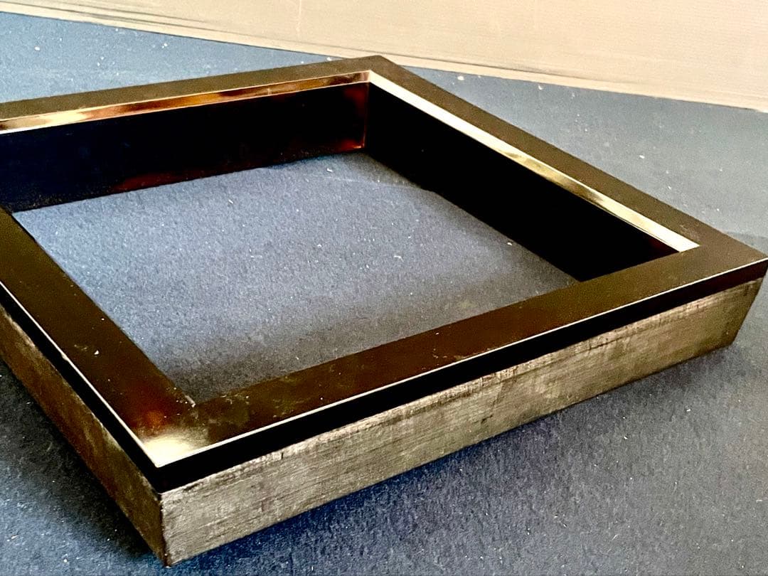 「祖」 真塗 炉縁 塗師 宗斎 共箱 茶道具 （1030F②）