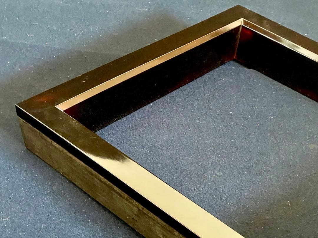 「祖」 真塗 炉縁 塗師 宗斎 共箱 茶道具 （1030F②）