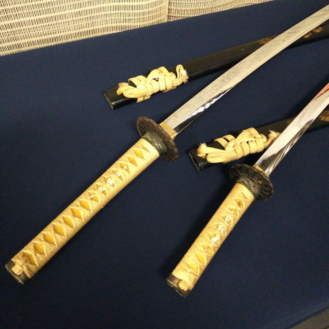 ☆本日価格！【模造刀大/小ペア花模様】