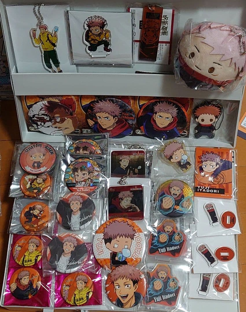 バラ可 呪術廻戦 虎杖悠仁 缶バッジ アクリルスタンド 他 色々41点 セット