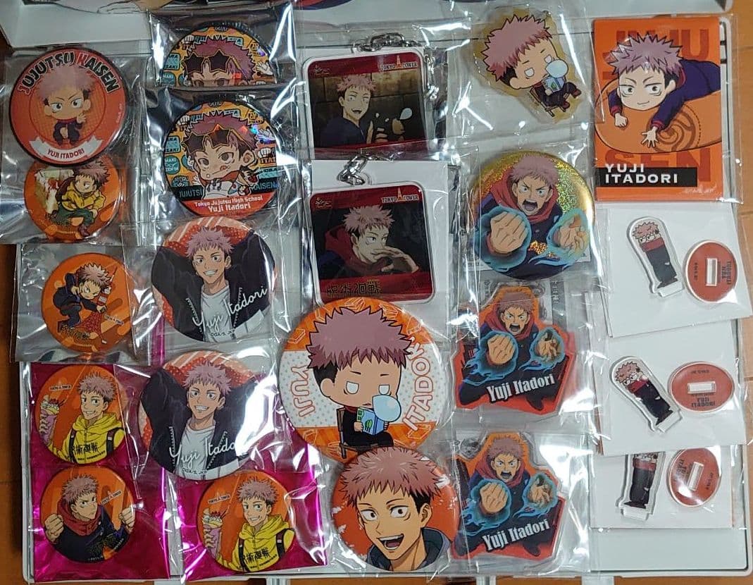 バラ可 呪術廻戦 虎杖悠仁 缶バッジ アクリルスタンド 他 色々41点 セット