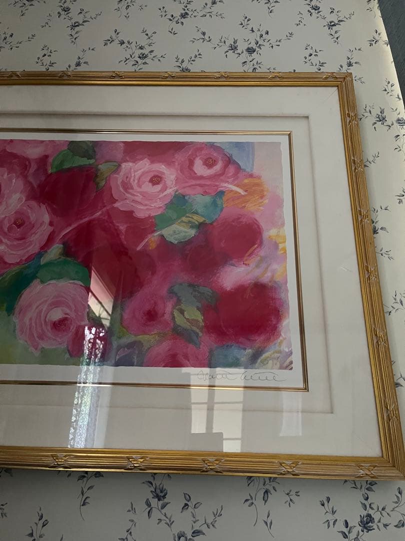 額入り版画　66×56 ジニー・キム　限定55枚　額装済　サイン、ED、証明書付