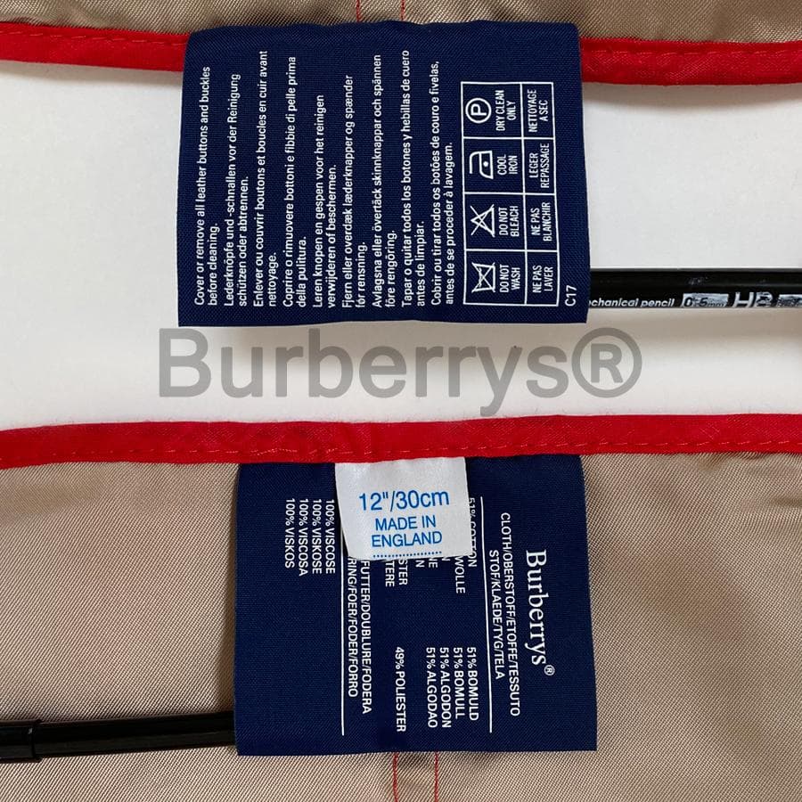 Burberrys バーバリーコート 犬服 赤 12\"/30cm