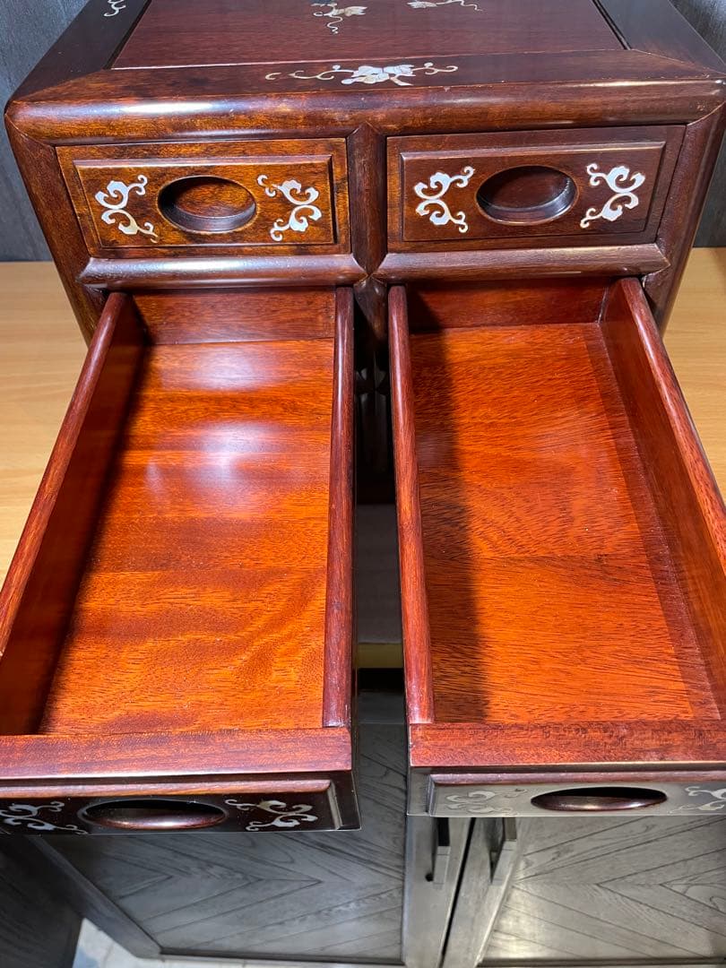 中国美術 螺鈿細工 引き出し　収納