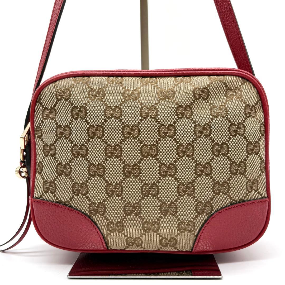 【極美品】GUCCI カメラ ショルダーバッグ チャーム GGキャンバス レザー