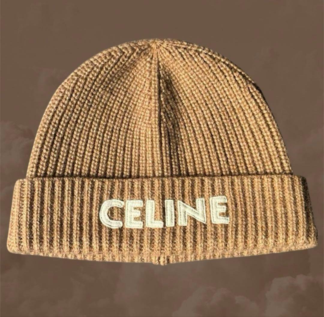 新品未使用　正規品　CELINE★セリーヌ　カシミヤ100%ニット帽