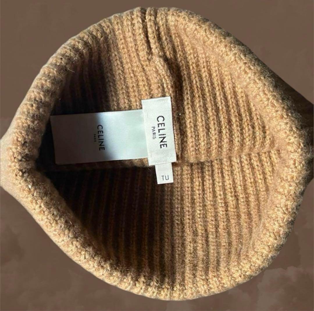 新品未使用　正規品　CELINE★セリーヌ　カシミヤ100%ニット帽