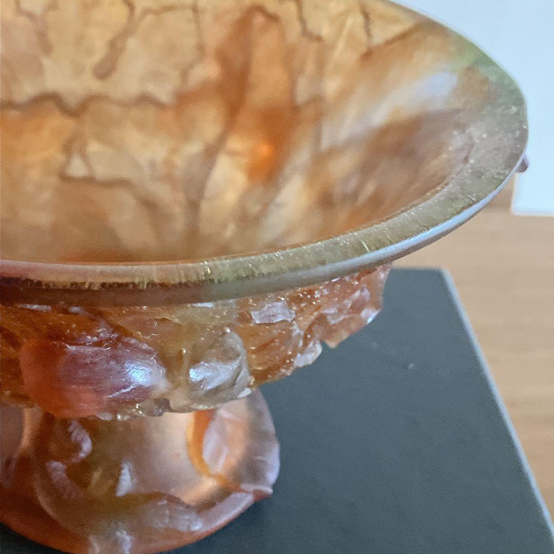 Daum FRANCE イチジク　トカゲ　足つき　ボウル　カップ　アールヌーボー