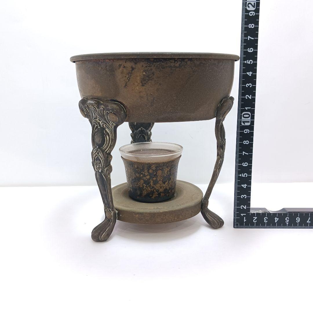 Y3122-85 時代物 フードウォーマー ウォーマーボウル 真鍮製