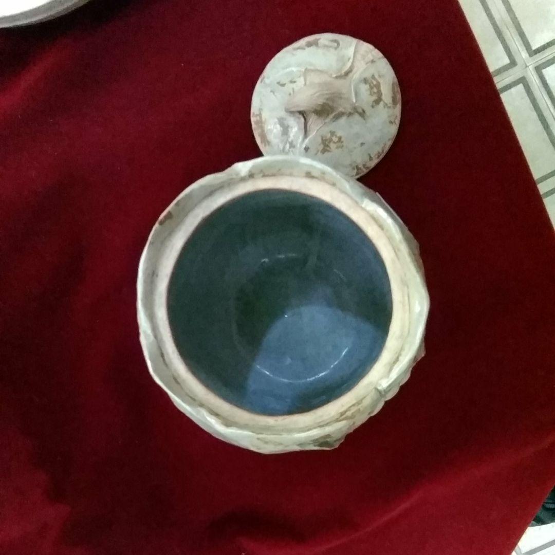 大正レトロ　赤膚焼(あかはだやき)水指　未使用