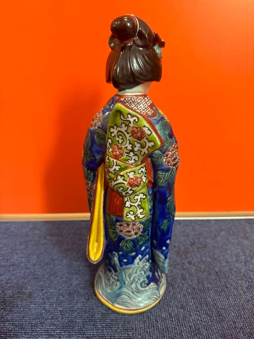 1780  古九谷焼　色絵母子人形　置物　時代物