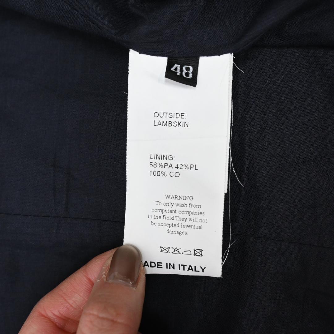 □ EMMETI エンメティ ジャケット ダークグレー ラムスキン 47853