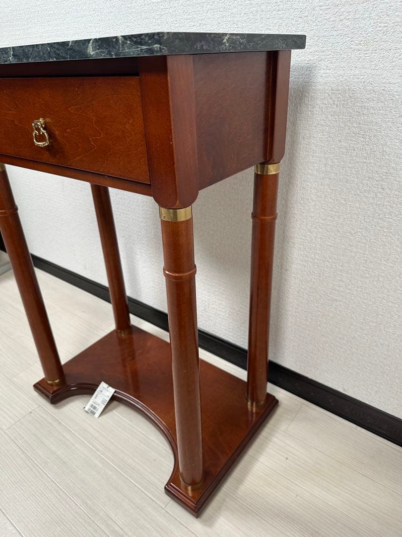 展示品 イトキン社 マーブルトップテーブル 大理石 サイドテーブル ※i1※