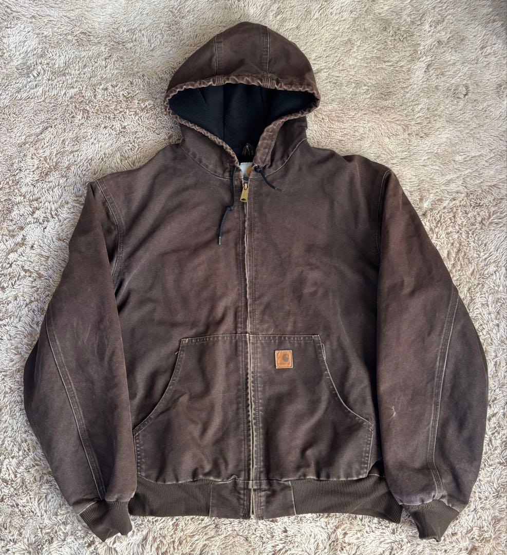 Carhartt アクティブジャケット　J25 DKB サーマル　ブラウン　XL