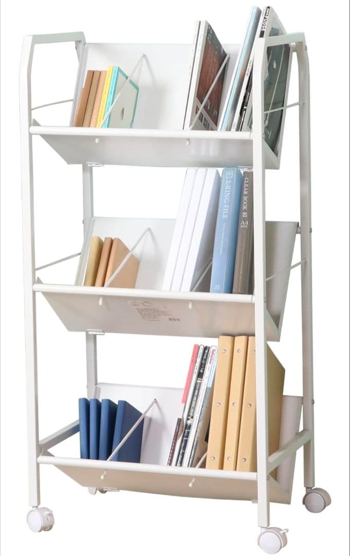 不二貿易 ファイルラック 3段 幅55×奥行40×高さ112cm ホワイト