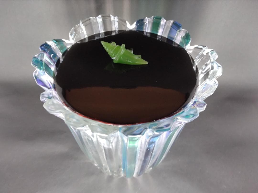 義山　水指　麦藁手　潮騒　ギヤマン　むぎわらで　しおさい　ガラス