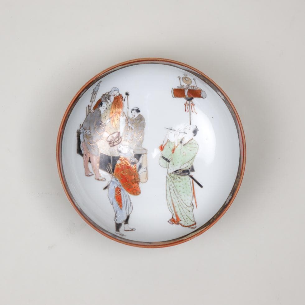 九谷焼 祭り風俗図 鉢 明治-大正