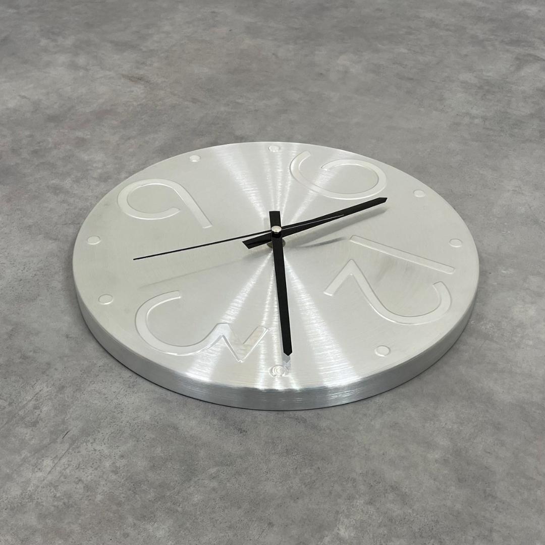 80's ウォールクロック アルミ製 壁掛け時計 ヴィンテージ ビンテージ