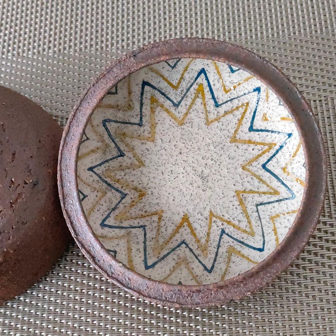 ベン・コーエン 焼締め口取蓋付き器 ６個