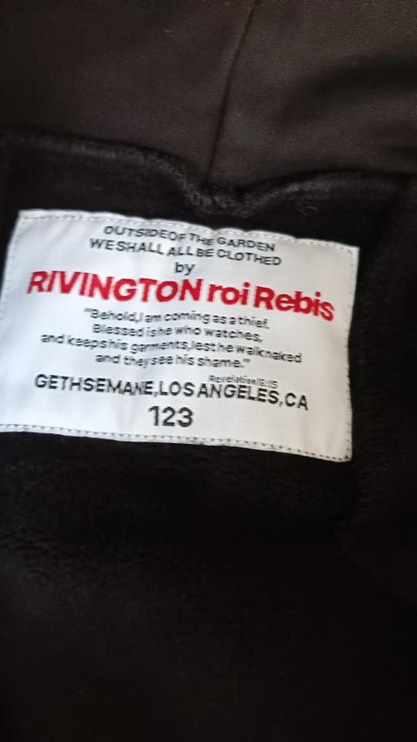 Rivington roi rebis RRR123 ジップパーカー