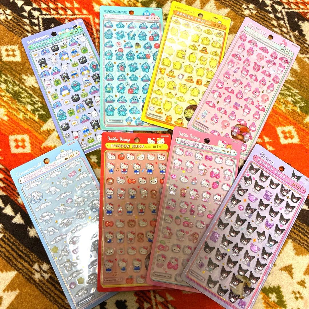 【正規品】ボンボンドロップシール サンリオミニ 8点セット