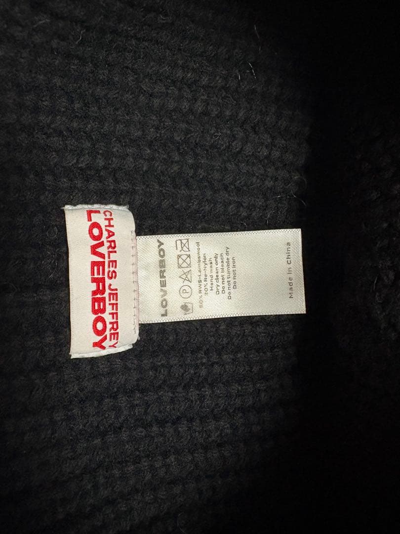 【クリーム】CHARLES JEFFREY LOVERBOY ニット帽