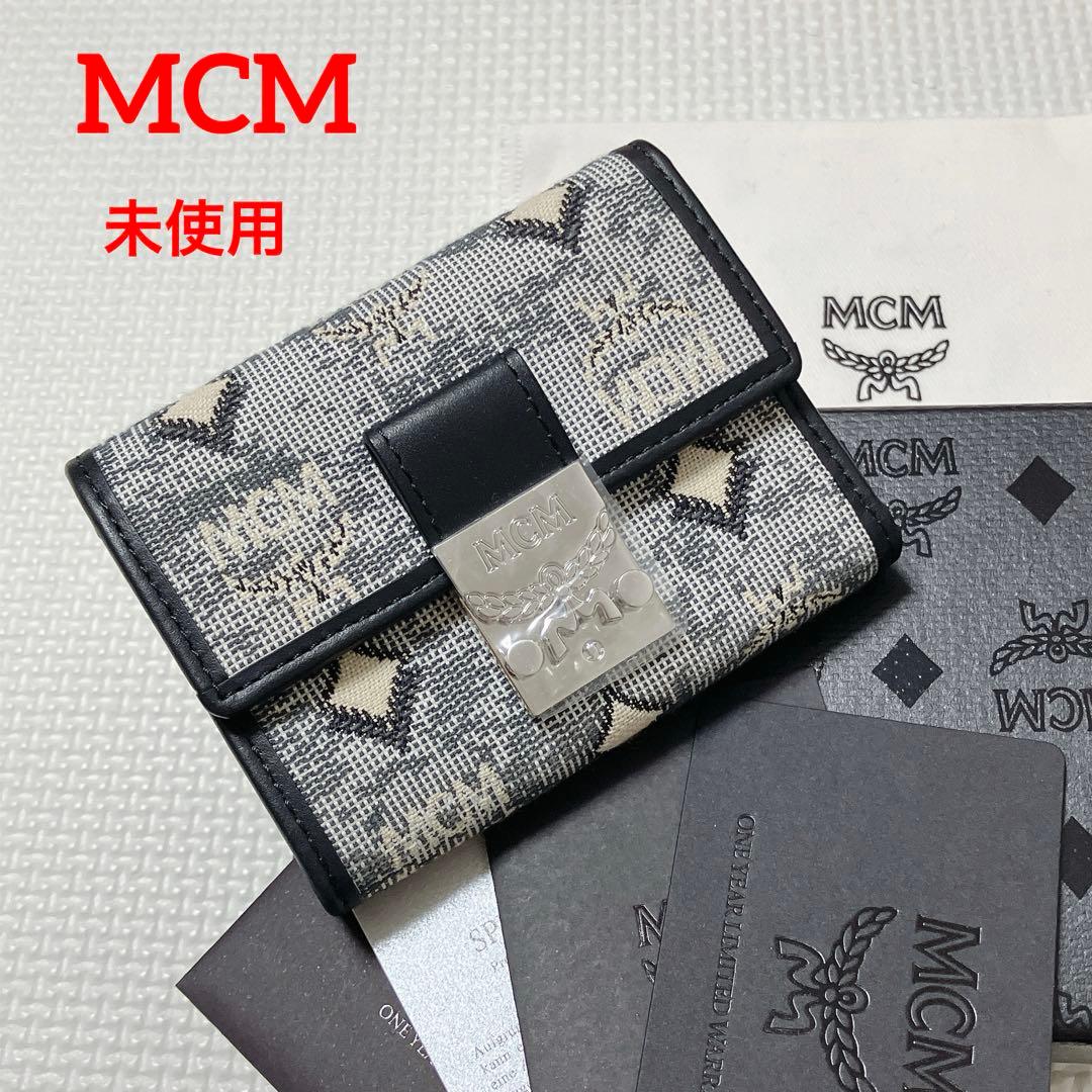 未使用　MCM三つ折りウォレット ヴィンテージ モノグラム ジャカード　箱袋付き