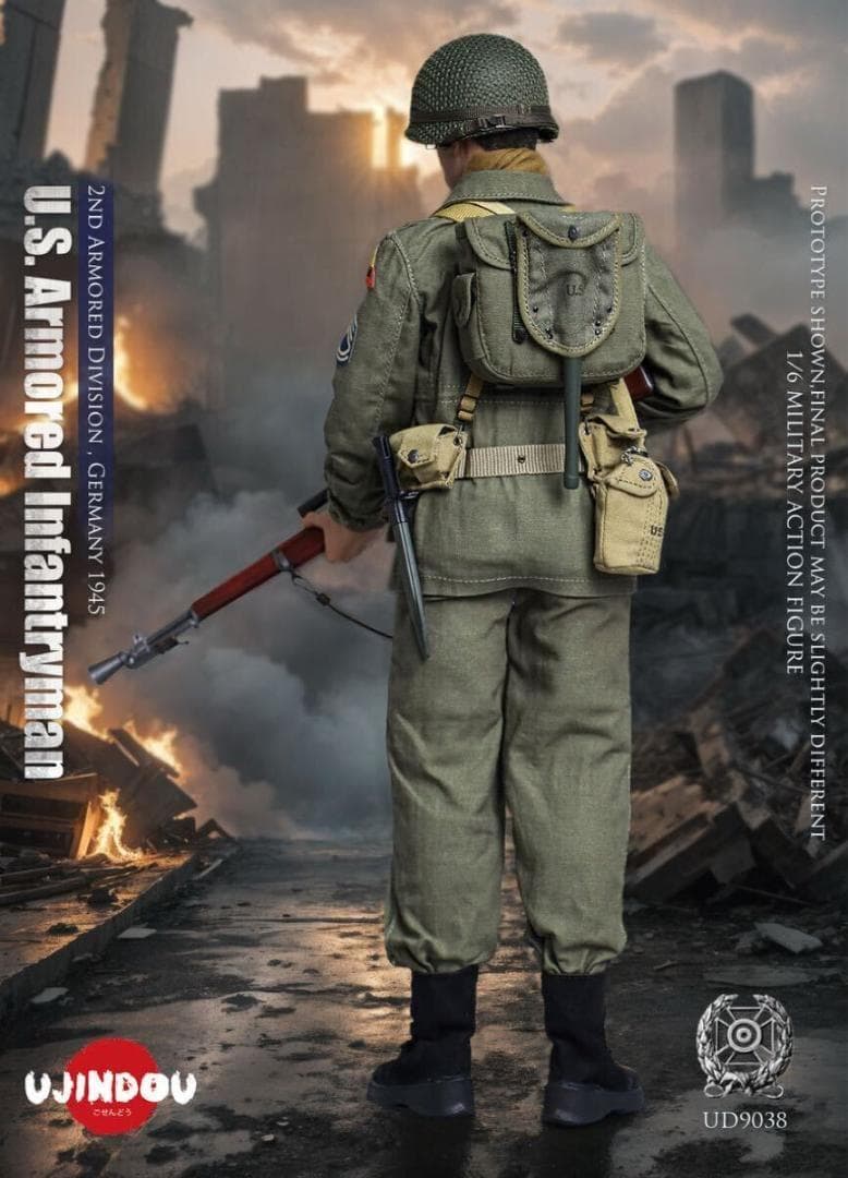 UJINDOU 1/6 WW2 アメリカ陸軍 第2機甲師団歩兵 UD9038