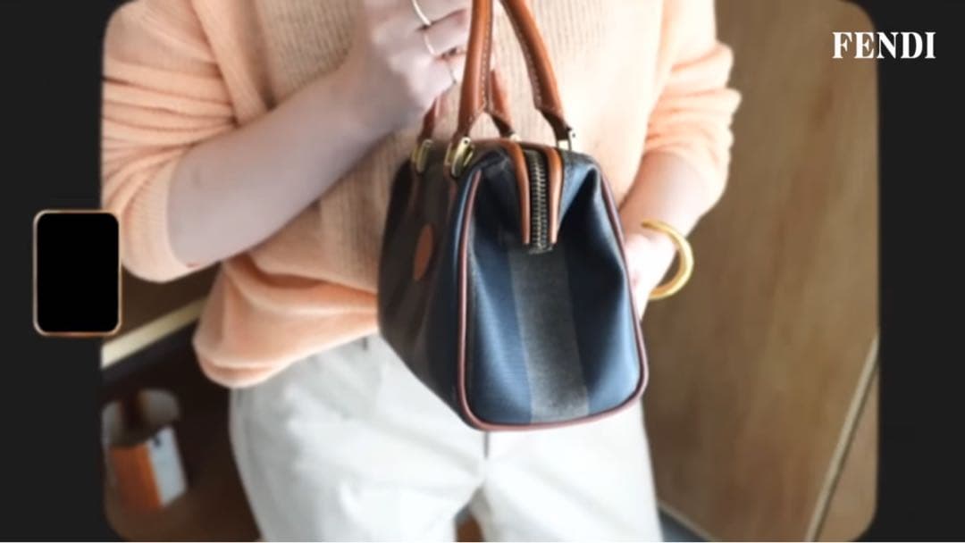 FENDI ペカン柄 ミニボストン