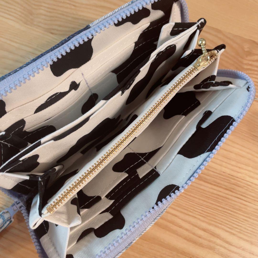 デニム リメイク ラウンドファスナー 長財布