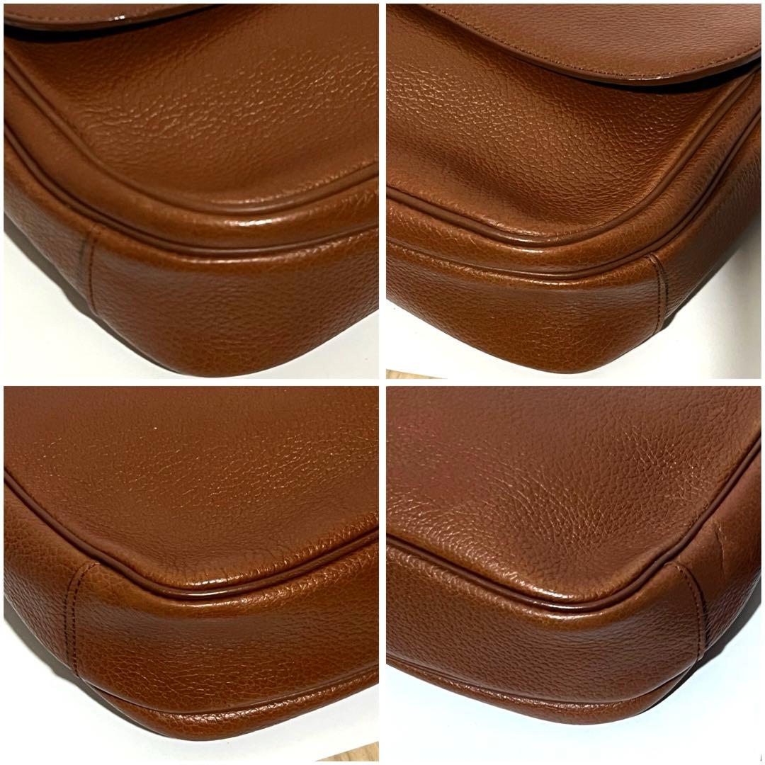 銀次郎様 Burberrys シャドーホース レザー ショルダーバッグ ブラウン