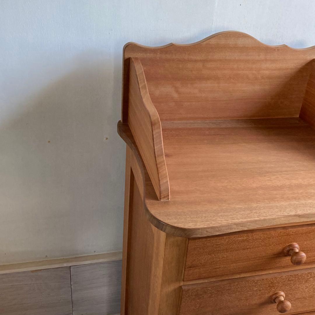 木製 レジカウンター 引き出し付き チェスト チェリー 総無垢材使用